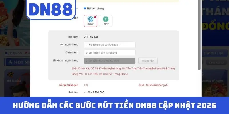 Rút Tiền DN88 | Hướng Dẫn A-Z Quy Trình Giao Dịch Nhanh Chóng